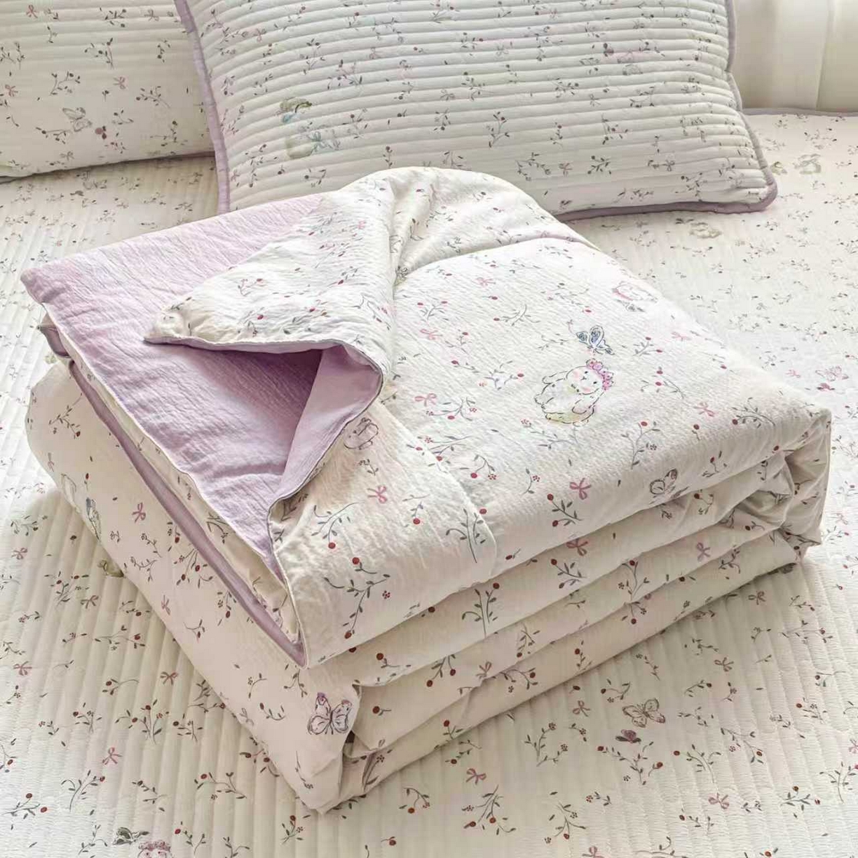 （总）老帅的工厂店 2026新款A类云感双层纱7A抗菌床盖夏被四件套系列