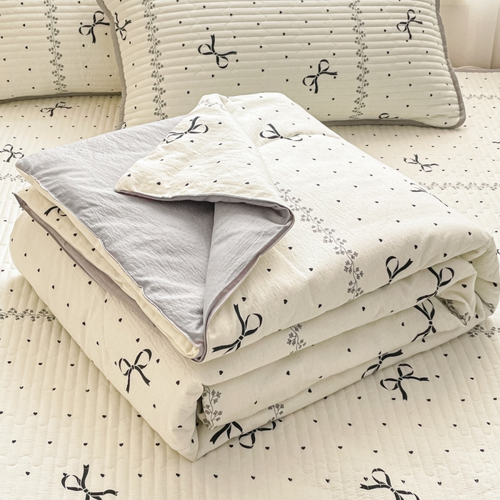 91家纺网 家纺一手货源 找家纺 （总）老帅的工厂店 2026新款A类云感双层纱7A抗菌床盖夏被四件套系列