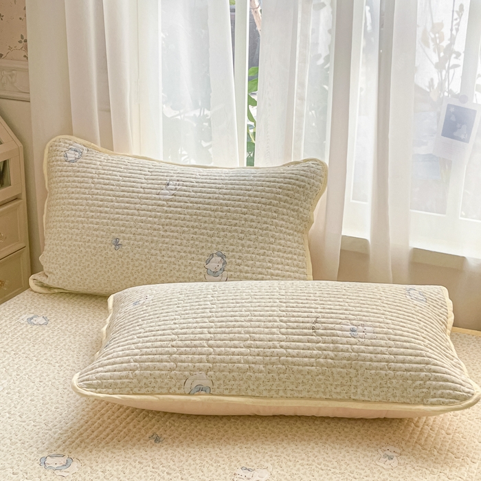 91家纺网 家纺一手货源 找家纺 老帅的工厂店 2026新款A类云感双层纱7A抗菌床盖夏被四件套系列 浅野小猫