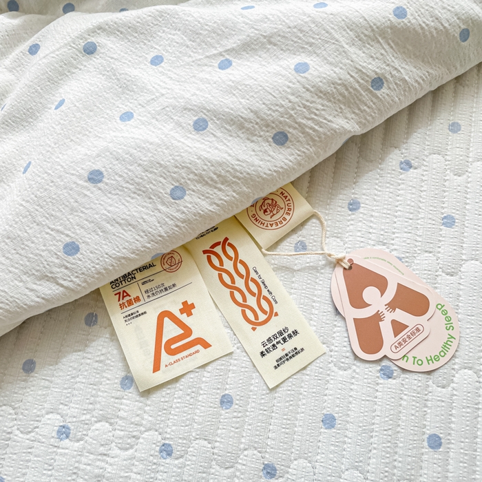 91家纺网 家纺一手货源 找家纺 老帅的工厂店 2026新款A类云感双层纱7A抗菌床盖夏被四件套系列 海盐波波