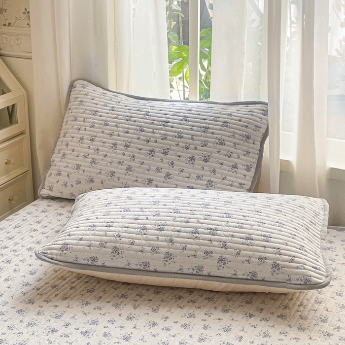 91家纺网 家纺一手货源 找家纺 老帅的工厂店 2026新款A类云感双层纱7A抗菌床盖夏被四件套系列 海盐花田