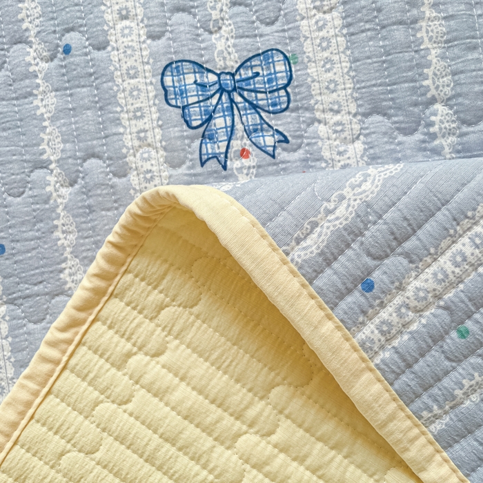 91家纺网 家纺一手货源 找家纺 老帅的工厂店 2026新款A类云感双层纱7A抗菌床盖夏被四件套系列 碟织