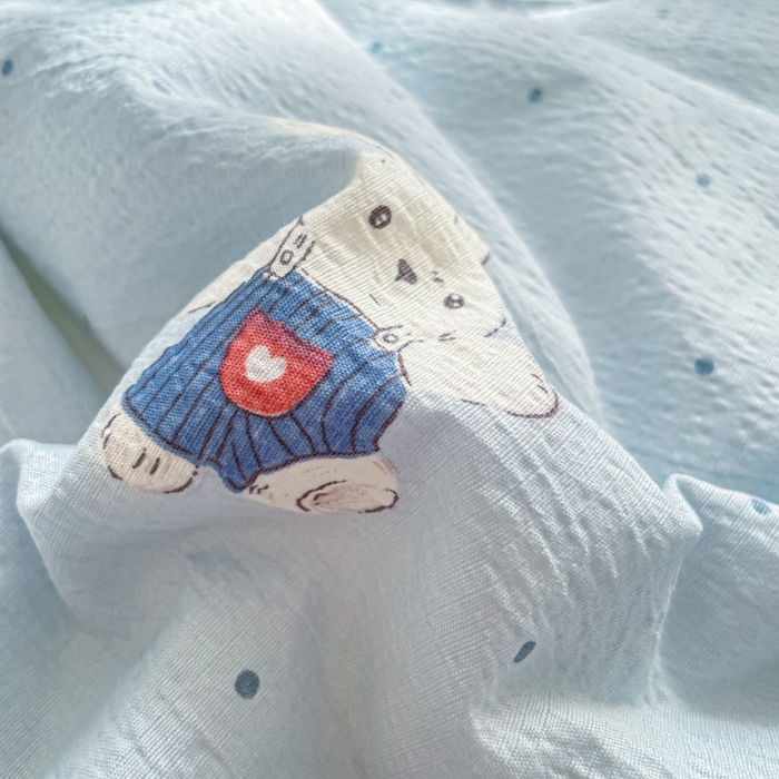 91家纺网 家纺一手货源 找家纺 老帅的工厂店 2026新款A类云感双层纱7A抗菌单品床盖系列 兔眠