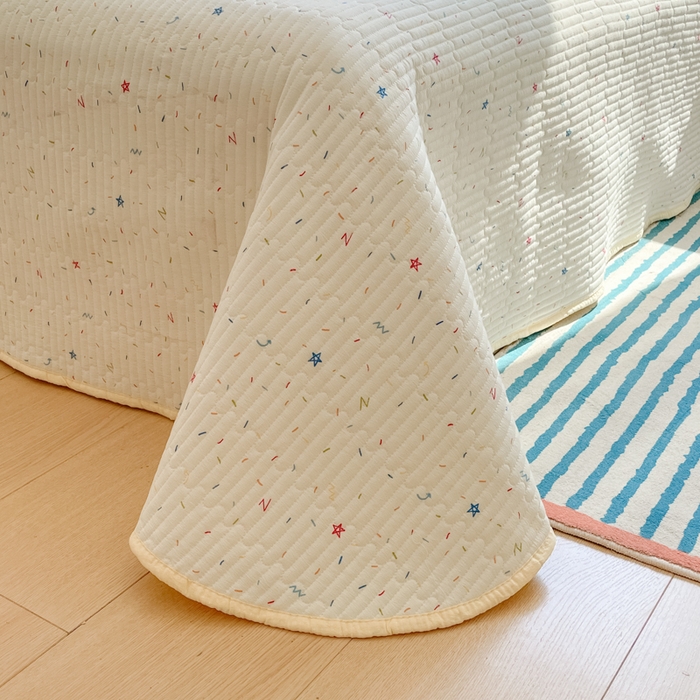 91家纺网 家纺一手货源 找家纺 老帅的工厂店 2026新款A类云感双层纱7A抗菌单品床盖系列 织梦