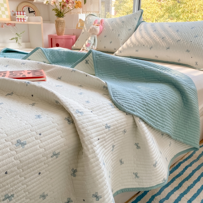 91家纺网 家纺一手货源 找家纺 老帅的工厂店 2026新款A类云感双层纱7A抗菌单品床盖系列 倾结