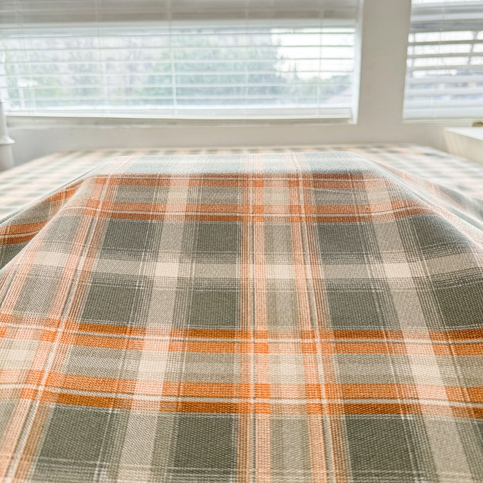 91家纺网 家纺一手货源 找家纺 首爱家纺 2026新款爆款印花原棉老粗布床单 摩卡格