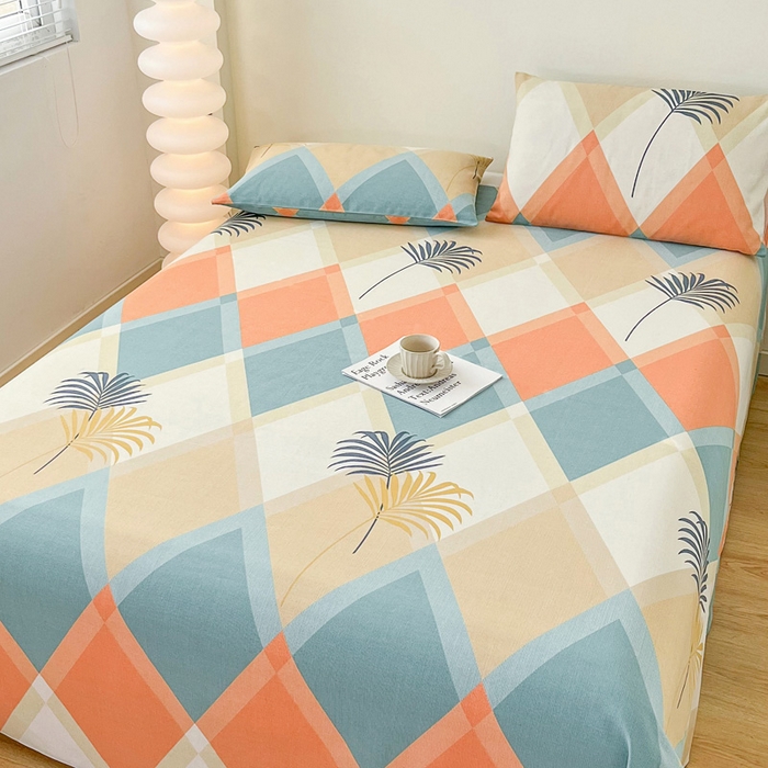 91家纺网 家纺一手货源 找家纺 首爱家纺 2026新款爆款印花原棉老粗布床单 南风