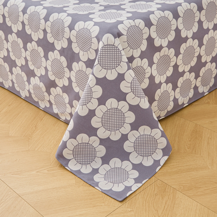 91家纺网 家纺一手货源 找家纺 首爱家纺 2026新款爆款印花原棉老粗布床单 太阳花