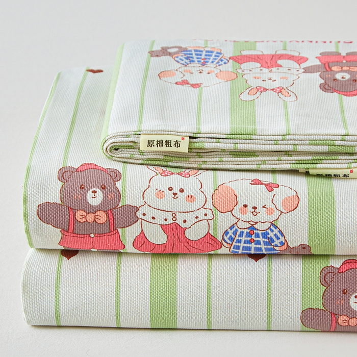 91家纺网 家纺一手货源 找家纺 首爱家纺 2026新款爆款印花原棉老粗布床单 甜酷法则