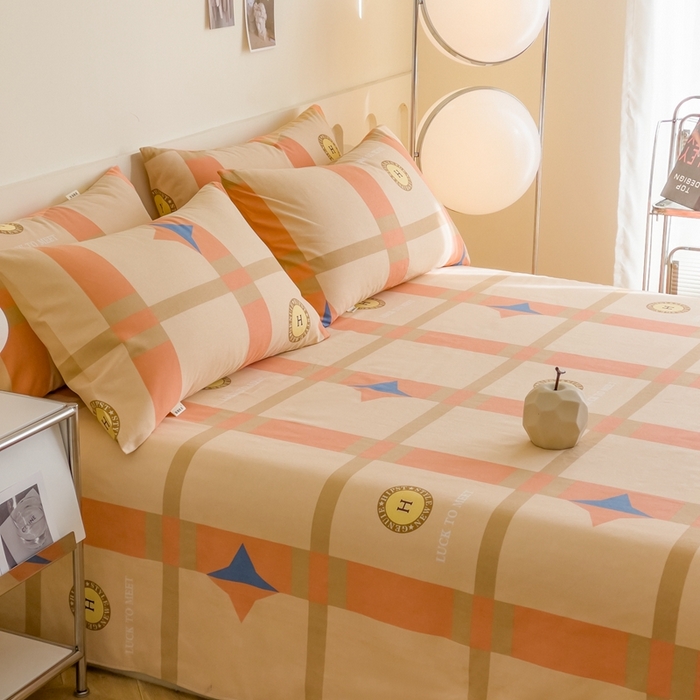 91家纺网 家纺一手货源 找家纺 首爱家纺 2026新款爆款印花原棉老粗布床单 未安