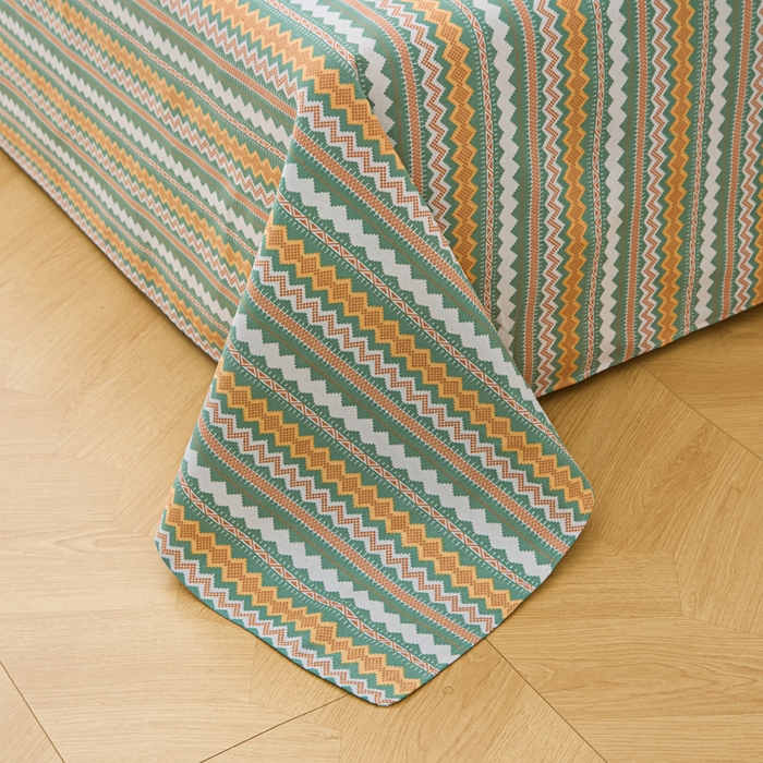 91家纺网 家纺一手货源 找家纺 首爱家纺 2026新款爆款印花原棉老粗布床单 向往条致