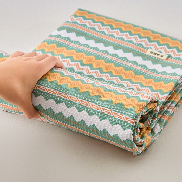 91家纺网 家纺一手货源 找家纺 首爱家纺 2026新款爆款印花原棉老粗布床单 向往条致