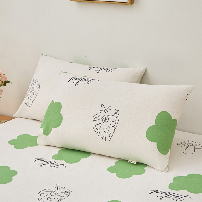 91家纺网 家纺一手货源 找家纺 首爱家纺 2026新款爆款印花原棉老粗布床单 小花朵朵