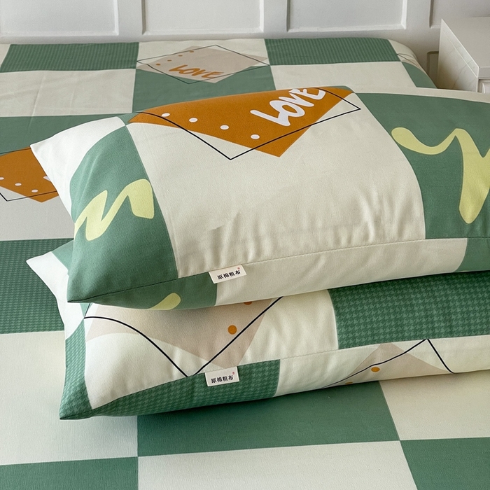 91家纺网 家纺一手货源 找家纺 首爱家纺 2026新款爆款印花原棉老粗布床单 余生