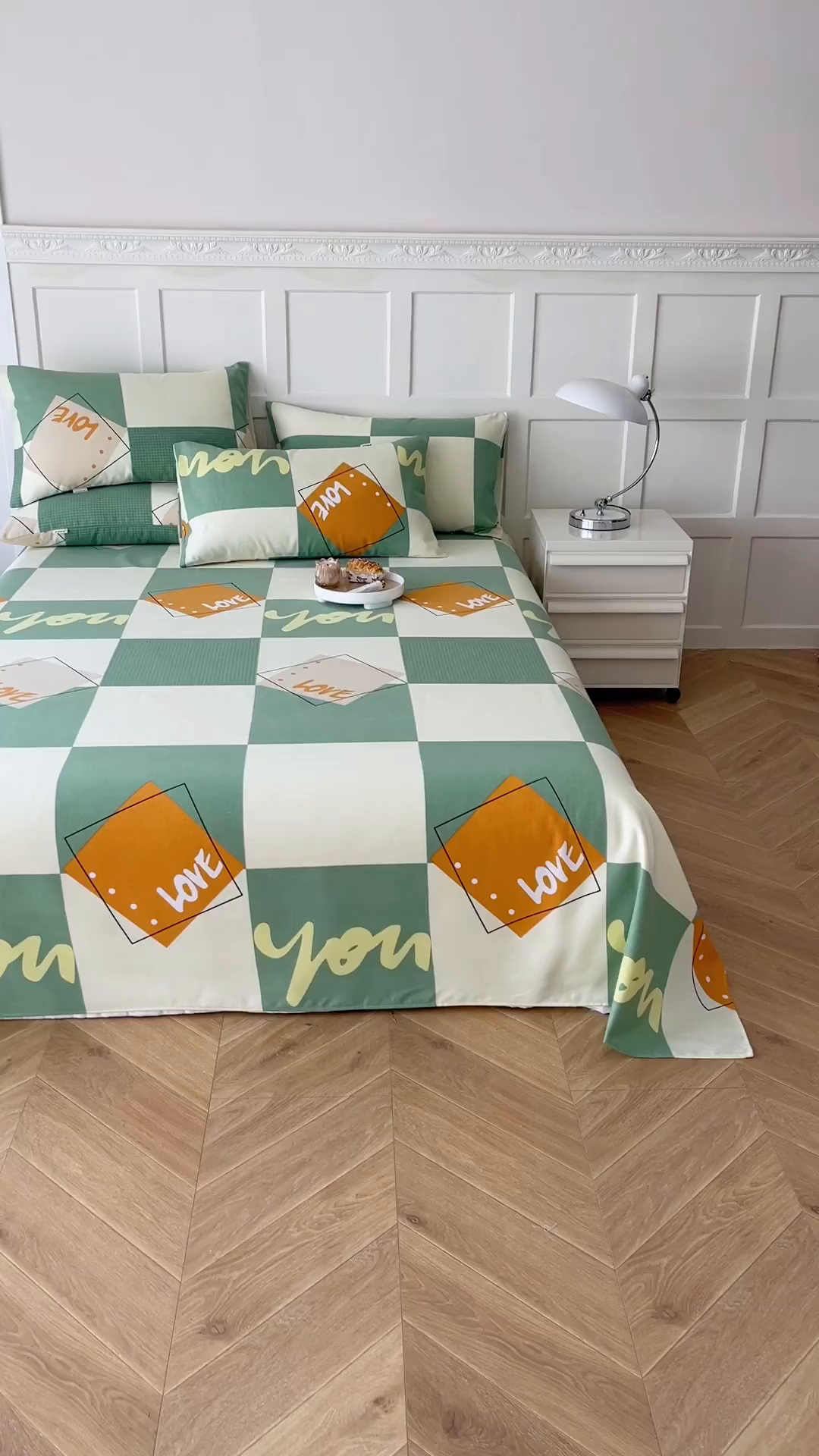 91家纺网 家纺一手货源 找家纺 首爱家纺 2026新款爆款印花原棉老粗布床单 余生