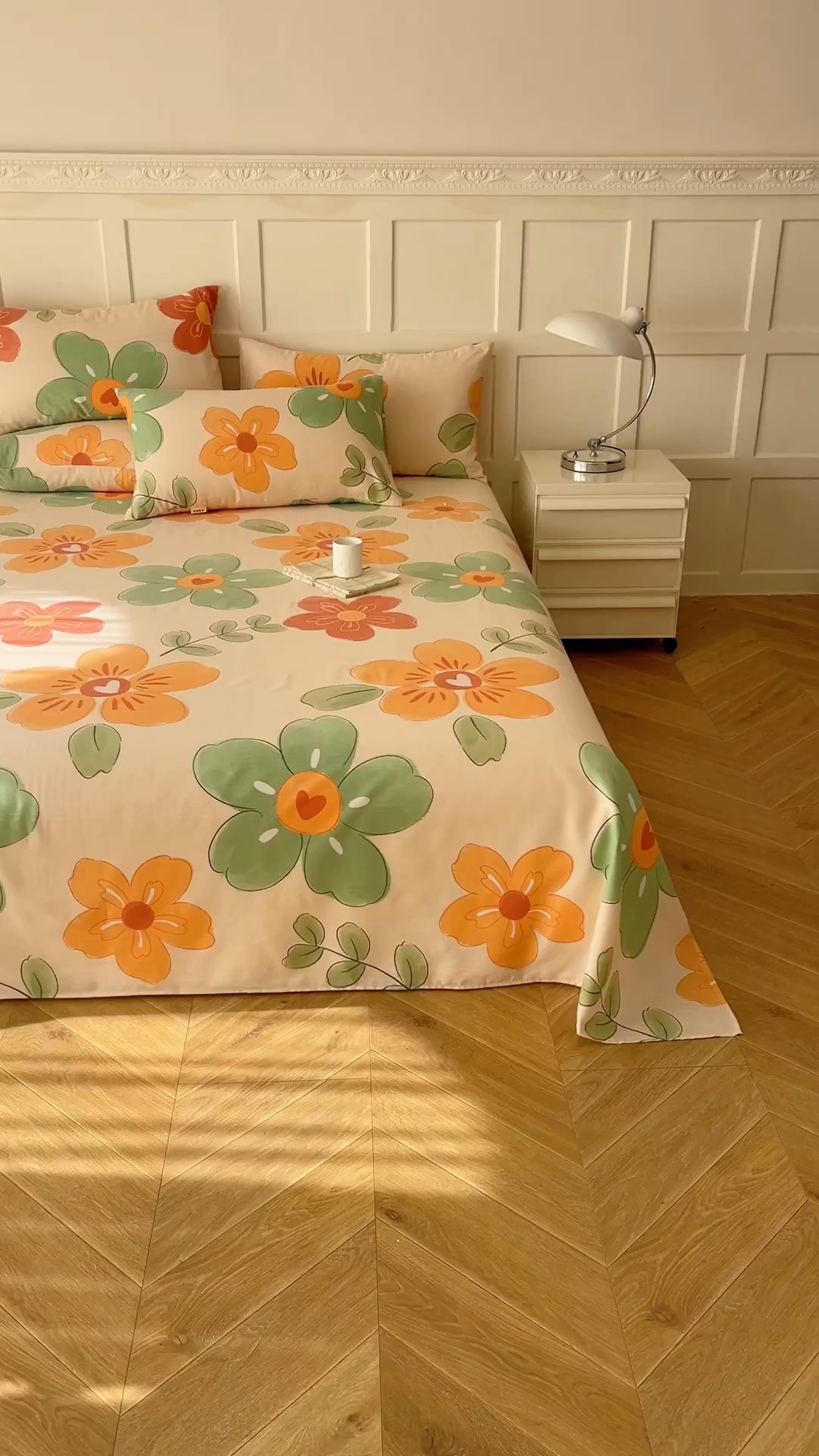 91家纺网 家纺一手货源 找家纺 首爱家纺 2026新款爆款印花原棉老粗布床单 语蝶