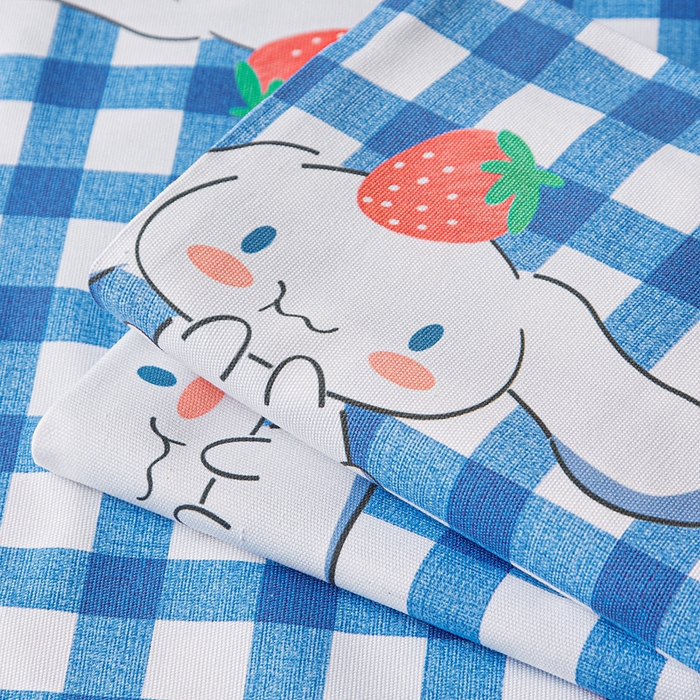 91家纺网 家纺一手货源 找家纺 首爱家纺 2026新款爆款印花原棉老粗布床单 玉贵狗-蓝格