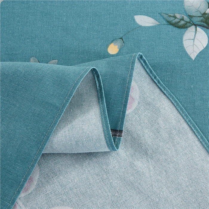 91家纺网 家纺一手货源 找家纺 首爱家纺 2026新款爆款印花原棉老粗布床单 醉花都-蓝