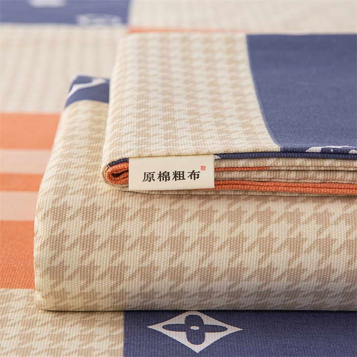 91家纺网 家纺一手货源 找家纺 （总）首爱家纺 2026新款原棉标印花老粗布床单