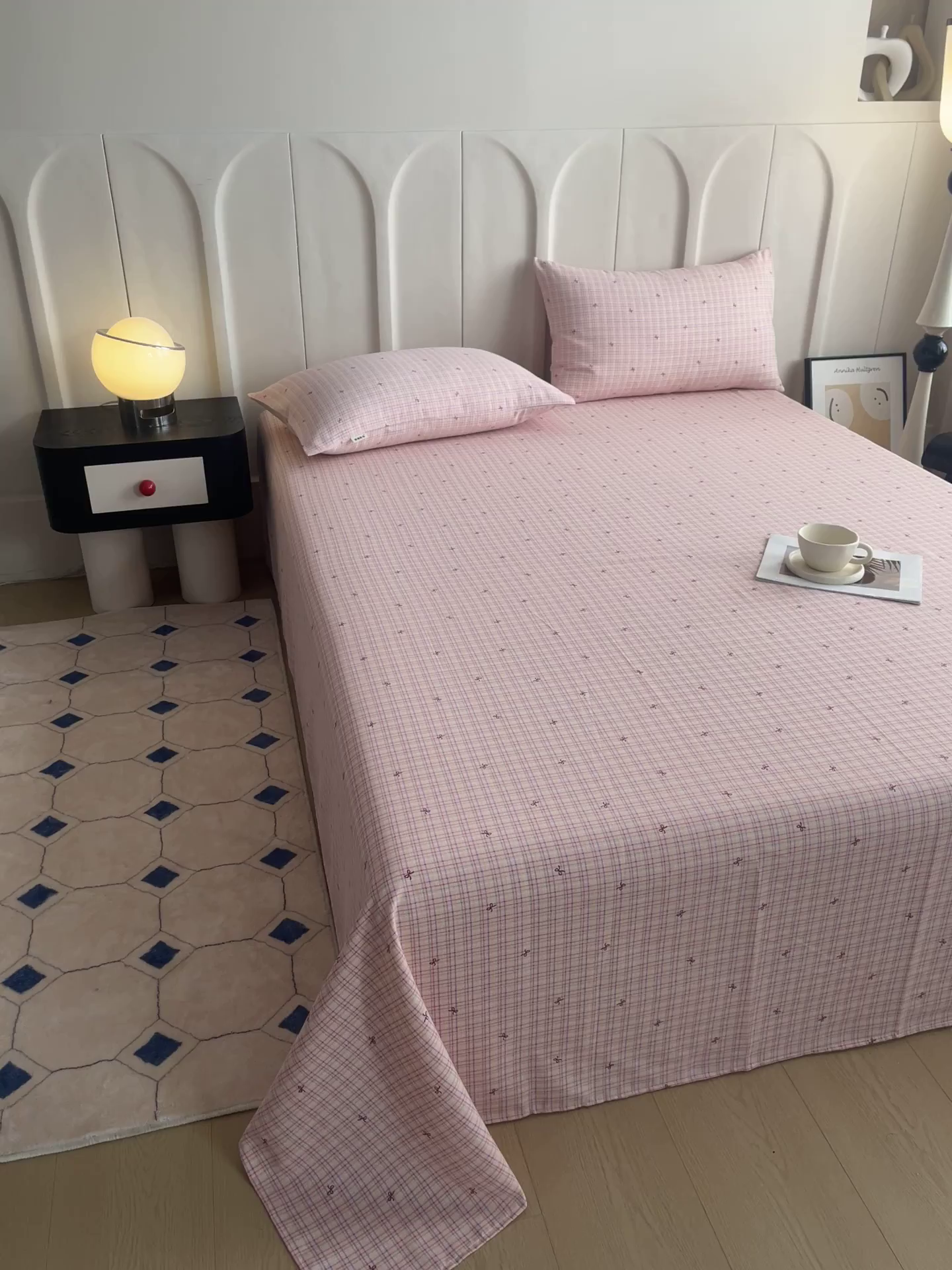 91家纺网 家纺一手货源 找家纺 首爱家纺 2026新款原棉标印花老粗布床单 彩蝶