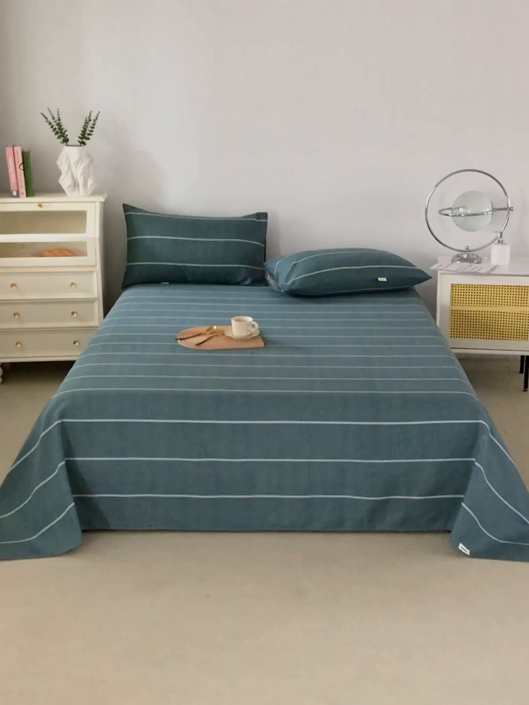 91家纺网 家纺一手货源 找家纺 首爱家纺 2026新款原棉标印花老粗布床单 初见