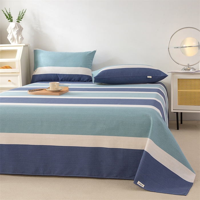 91家纺网 家纺一手货源 找家纺 首爱家纺 2026新款原棉标印花老粗布床单 欢乐