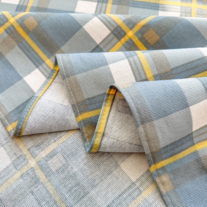 91家纺网 家纺一手货源 找家纺 首爱家纺 2026新款原棉标印花老粗布床单 简兮蓝