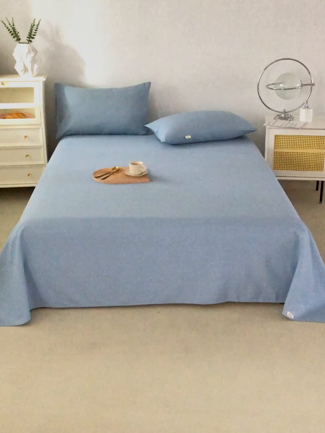 91家纺网 家纺一手货源 找家纺 首爱家纺 2026新款原棉标印花老粗布床单 偶遇