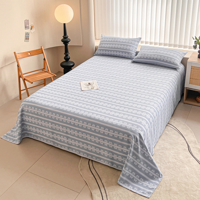 91家纺网 家纺一手货源 找家纺 首爱家纺 2026新款原棉标印花老粗布床单 小时光