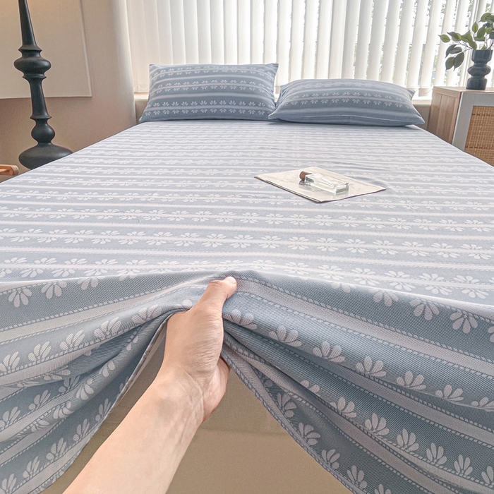 91家纺网 家纺一手货源 找家纺 首爱家纺 2026新款原棉标印花老粗布床单 小时光