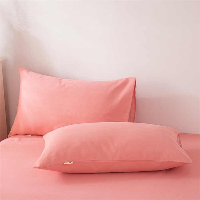 91家纺网 家纺一手货源 找家纺 首爱家纺 2026新款原棉标印花老粗布床单 樱花粉