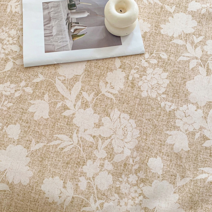 91家纺网 家纺一手货源 找家纺 首爱家纺 2026新款工艺款原棉印花老粗布床单系列 玉兰