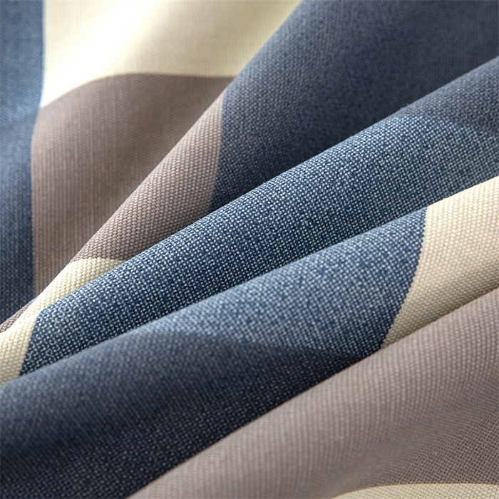 91家纺网 家纺一手货源 找家纺 首爱家纺 2026新款工艺款原棉印花老粗布床单系列 蓝格