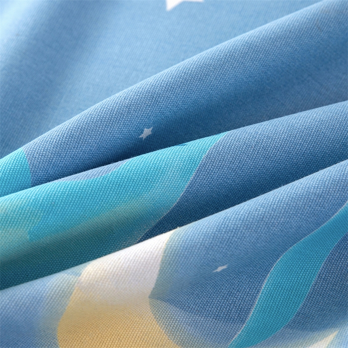 91家纺网 家纺一手货源 找家纺 首爱家纺 2026新款工艺款原棉印花老粗布床单系列 梦幻小鹿