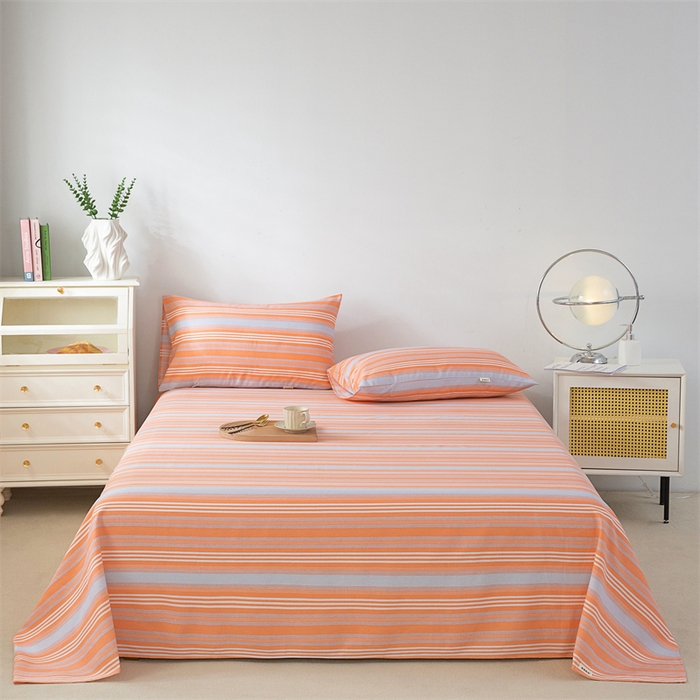 91家纺网 家纺一手货源 找家纺 首爱家纺 2026新款工艺款原棉印花老粗布床单系列 热恋