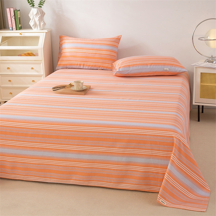 91家纺网 家纺一手货源 找家纺 首爱家纺 2026新款工艺款原棉印花老粗布床单系列 热恋