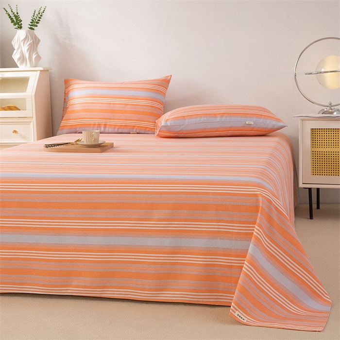 91家纺网 家纺一手货源 找家纺 首爱家纺 2026新款工艺款原棉印花老粗布床单系列 热恋