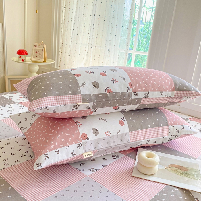 91家纺网 家纺一手货源 找家纺 棉乐町家居 2026新款工艺款原棉印花老粗布床单系列 瑞香