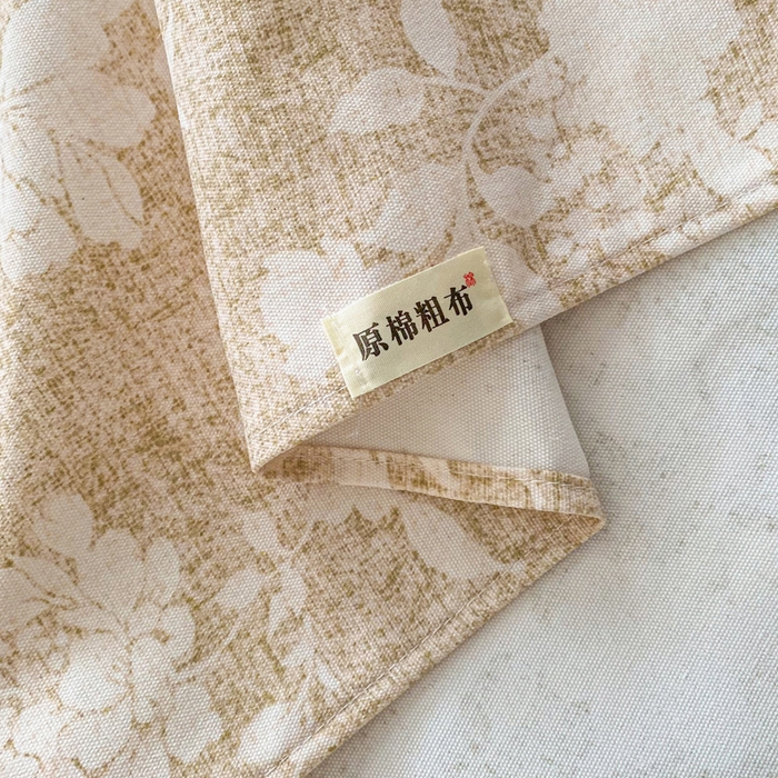 91家纺网 家纺一手货源 找家纺 棉乐町家居 2026新款工艺款原棉印花老粗布床单系列 玉兰