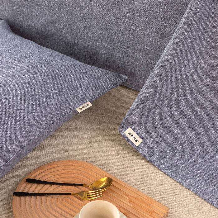 91家纺网 家纺一手货源 找家纺 棉乐町家居 2026新款工艺款原棉印花老粗布床单系列 浅灰