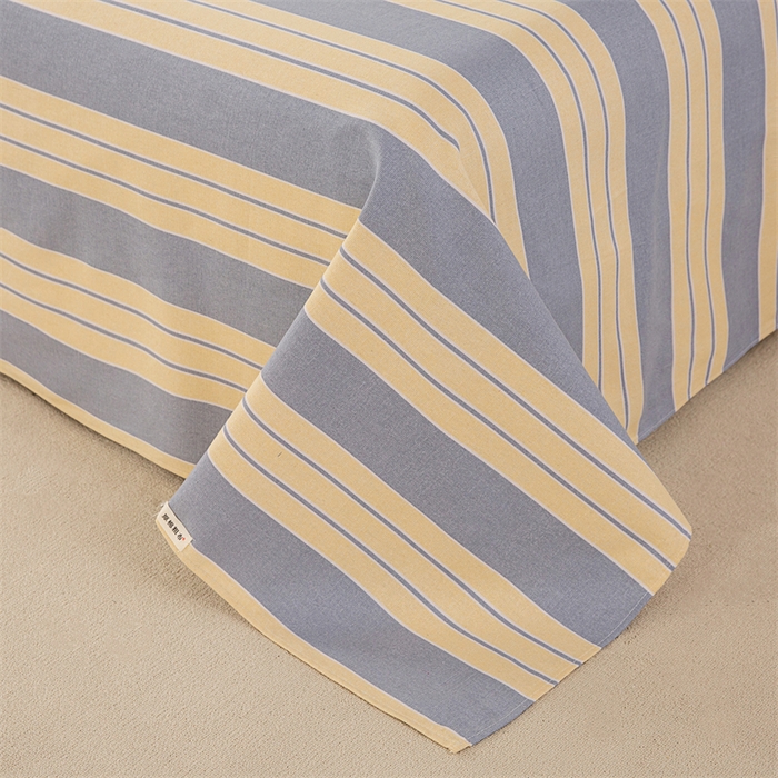 91家纺网 家纺一手货源 找家纺 棉乐町家居 2026新款工艺款原棉印花老粗布床单系列 温馨