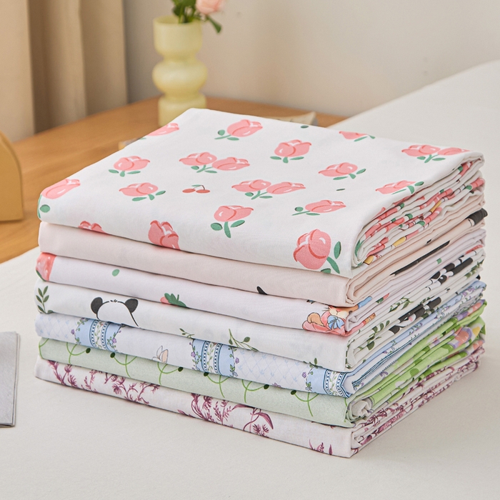 91家纺网 家纺一手货源 找家纺 棉乐町家居 2026新款爆款印花原棉老粗布床单 组合图