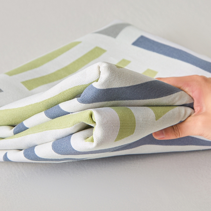 91家纺网 家纺一手货源 找家纺 棉乐町家居 2026新款爆款印花原棉老粗布床单 几何