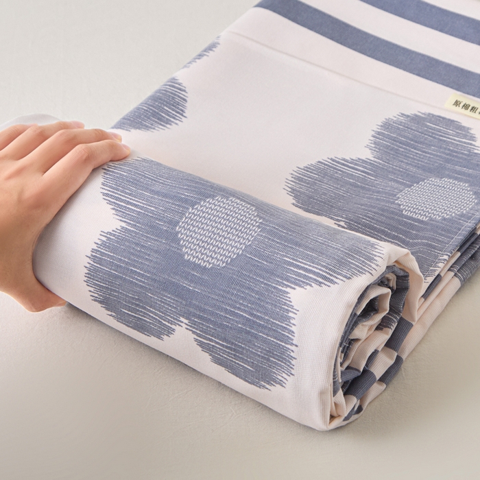 91家纺网 家纺一手货源 找家纺 棉乐町家居 2026新款爆款印花原棉老粗布床单 水墨花