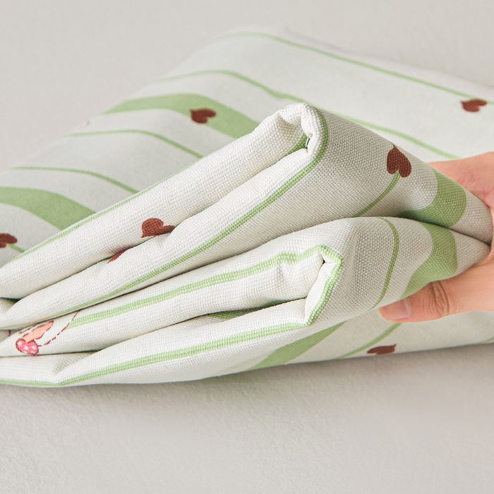 91家纺网 家纺一手货源 找家纺 棉乐町家居 2026新款爆款印花原棉老粗布床单 甜酷法则