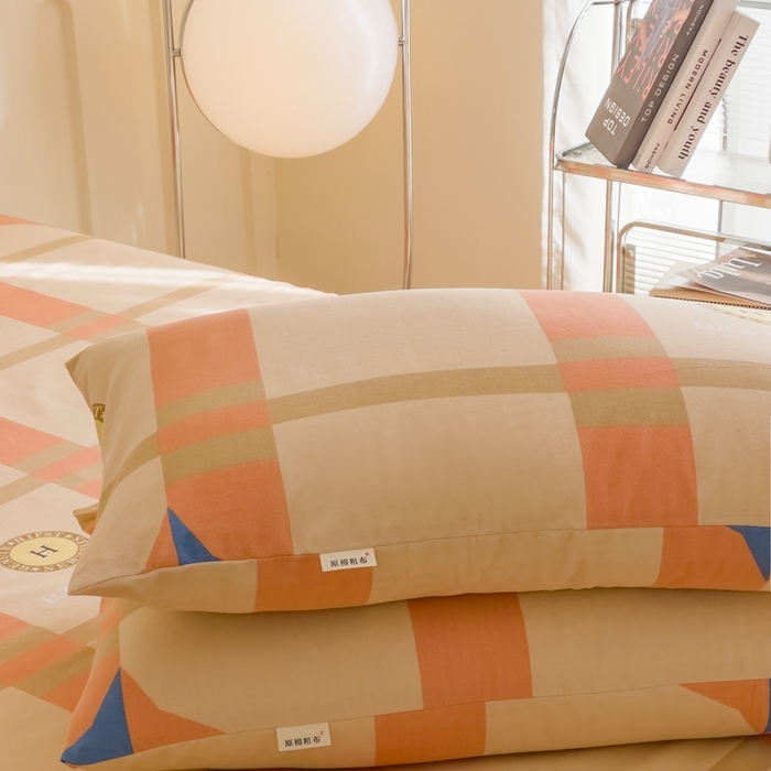 91家纺网 家纺一手货源 找家纺 棉乐町家居 2026新款爆款印花原棉老粗布床单 未安