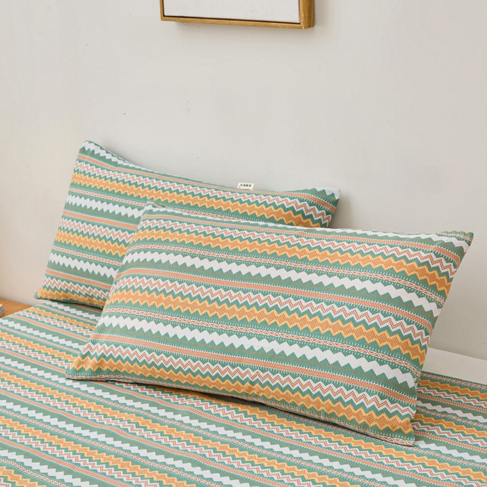 91家纺网 家纺一手货源 找家纺 棉乐町家居 2026新款爆款印花原棉老粗布床单 向往条致