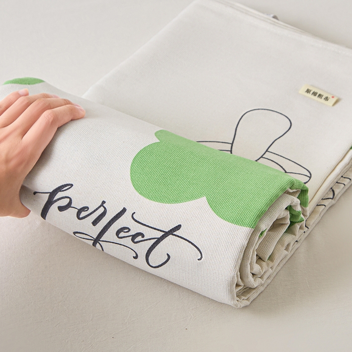 91家纺网 家纺一手货源 找家纺 棉乐町家居 2026新款爆款印花原棉老粗布床单 小花朵朵