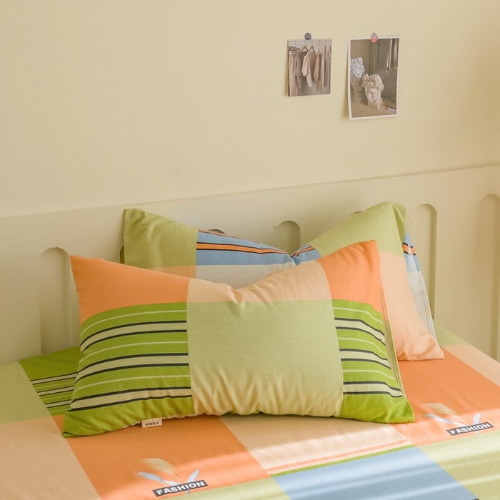 91家纺网 家纺一手货源 找家纺 棉乐町家居 2026新款爆款印花原棉老粗布床单 灼热