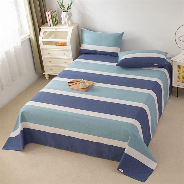 91家纺网 家纺一手货源 找家纺 棉乐町家居 2026新款原棉标印花老粗布床单 欢乐